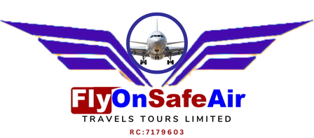 blue, orange flat illustrative travel agency logo